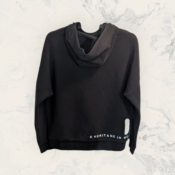 Fila Black Heritage In Mountain Street Style Logo Black Hoodie Size Large - Picture 7 of 13